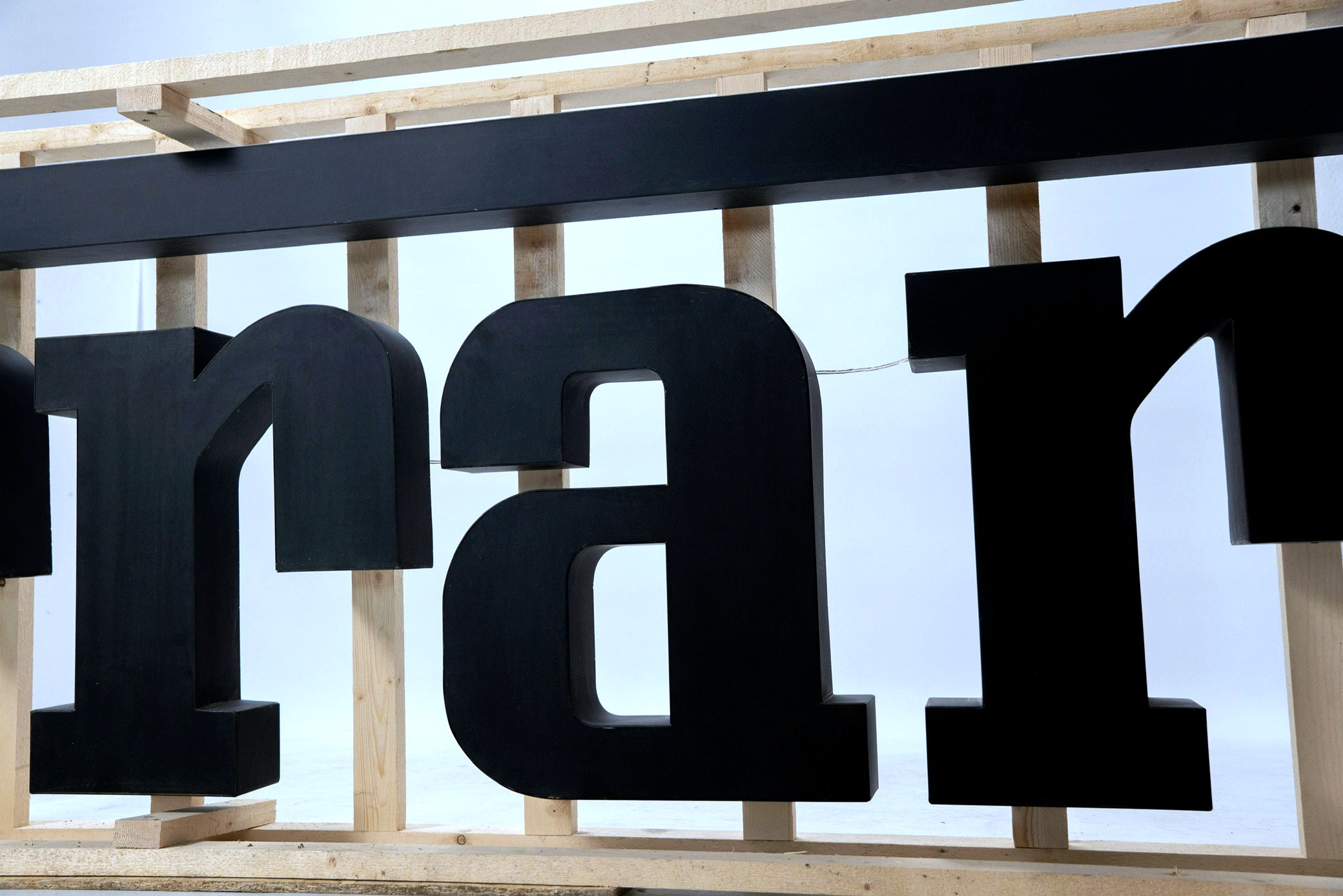 All-Black Retro-Illuminated Ferrari Interior Sign — image 02
