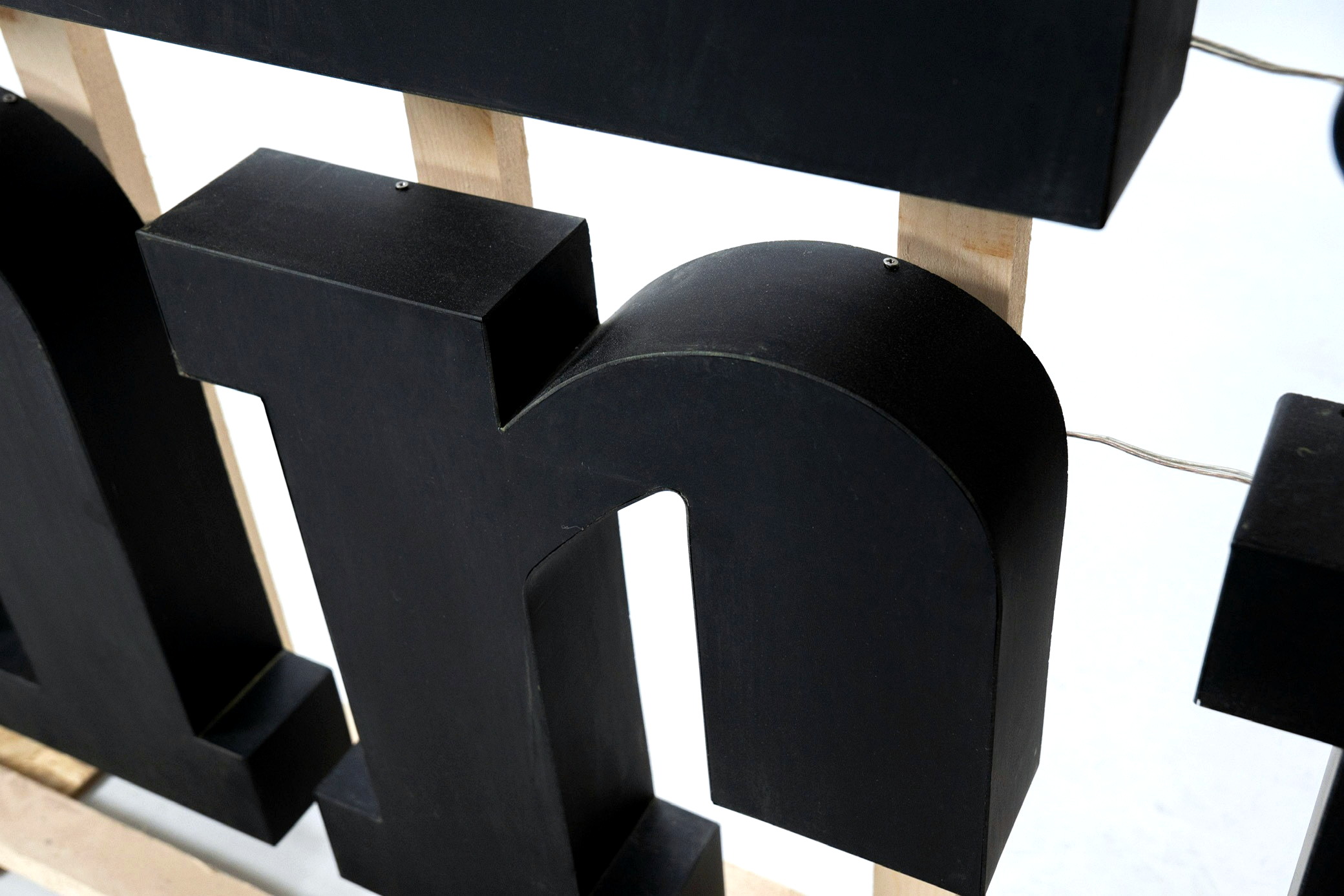 All-Black Retro-Illuminated Ferrari Interior Sign — image 09