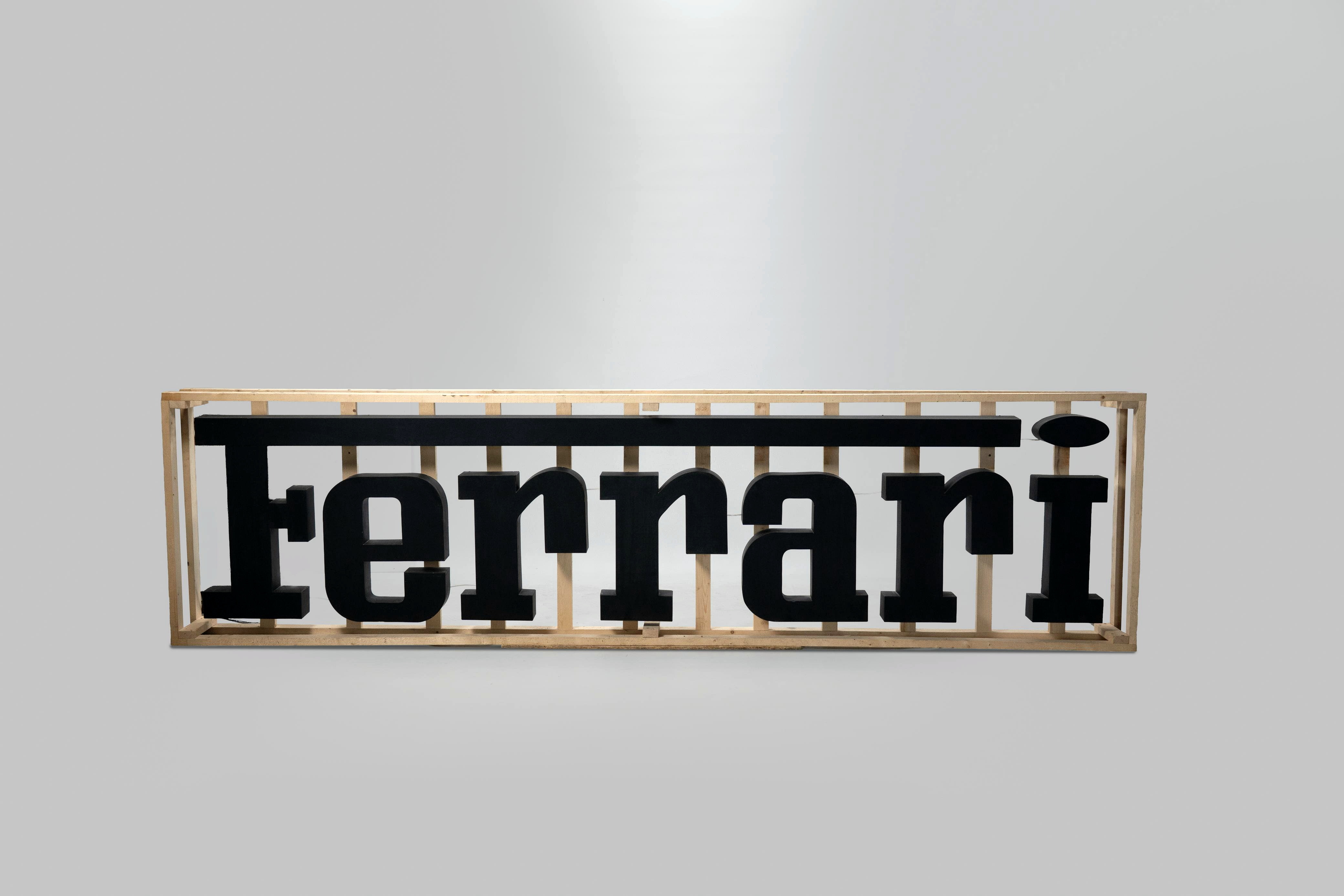 All-Black Retro-Illuminated Ferrari Interior Sign — image 12