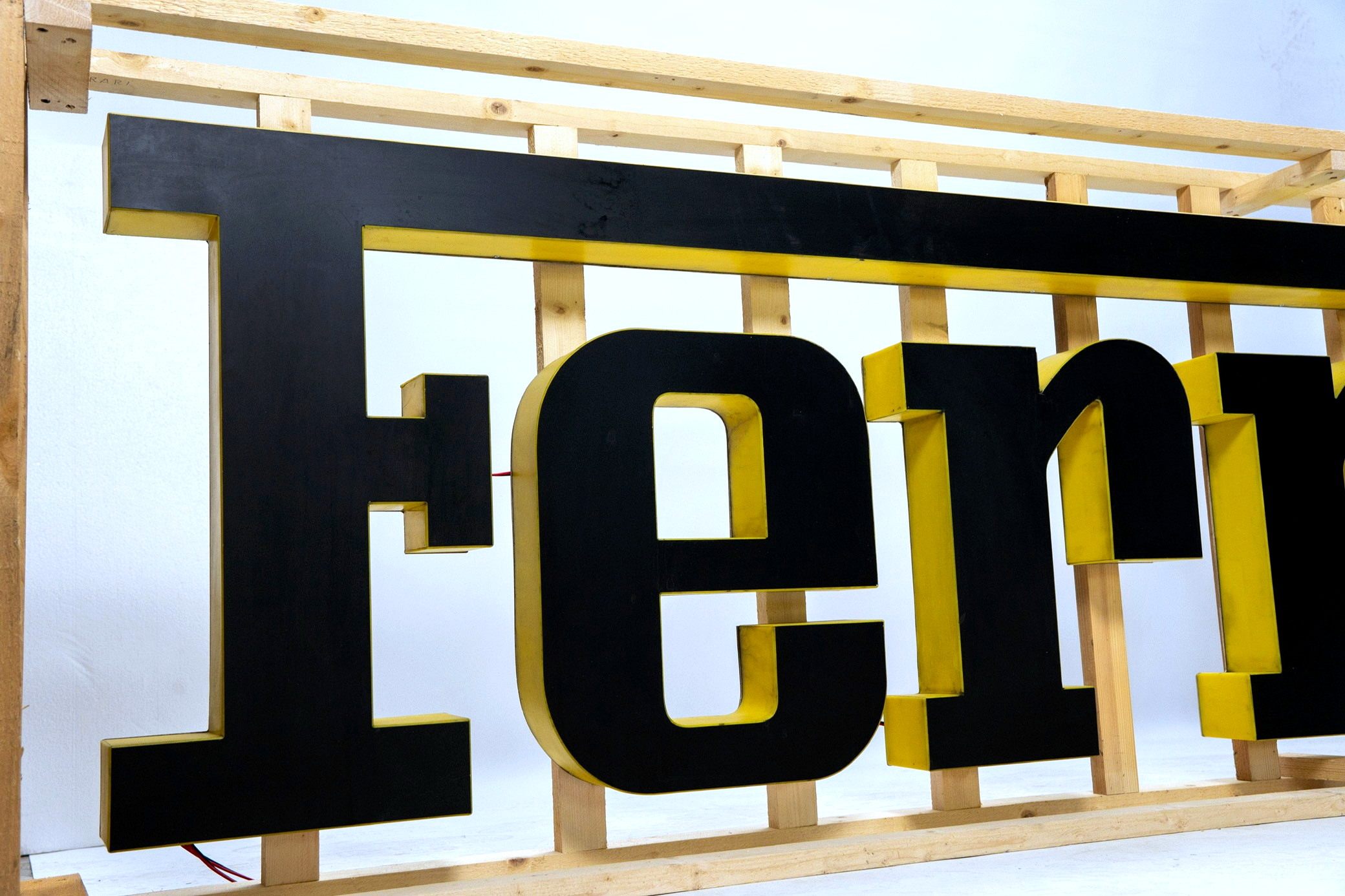 Black-Front Vintage Ferrari Dealer Sign — image 06