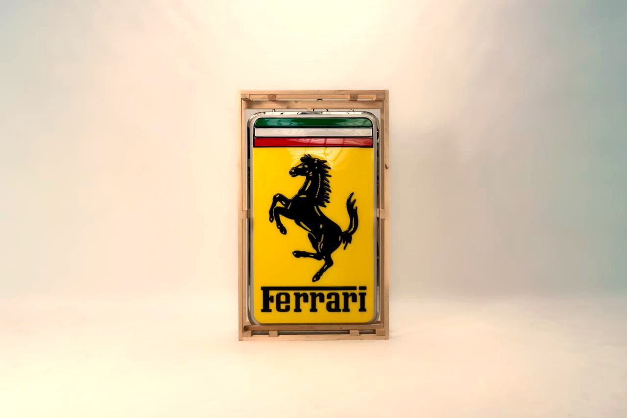 Double-Sided Embossed Ferrari Logo Sign — image 01