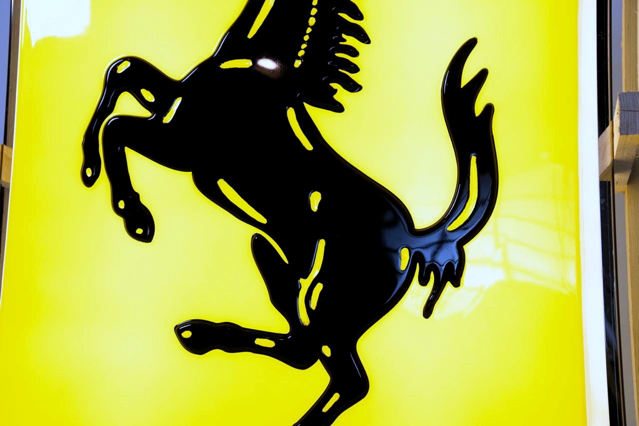 Double-Sided Embossed Ferrari Logo Sign — image 02