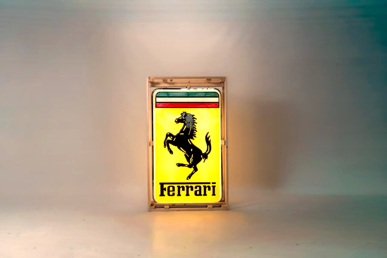 Double-Sided Embossed Ferrari Logo Sign — image 03