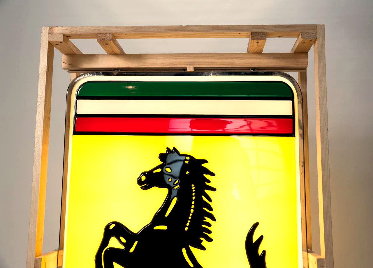 Double-Sided Embossed Ferrari Logo Sign — image 05
