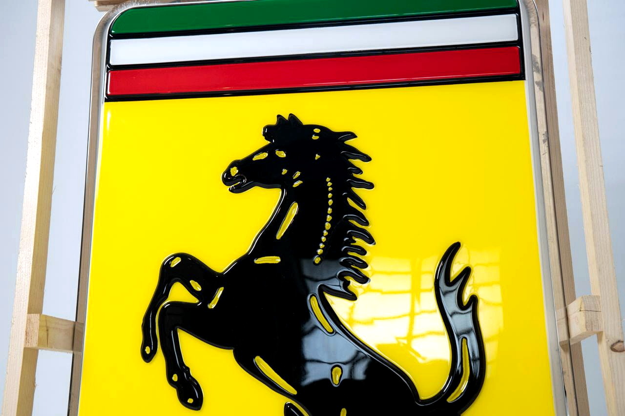 Double-Sided Embossed Ferrari Logo Sign — image 06