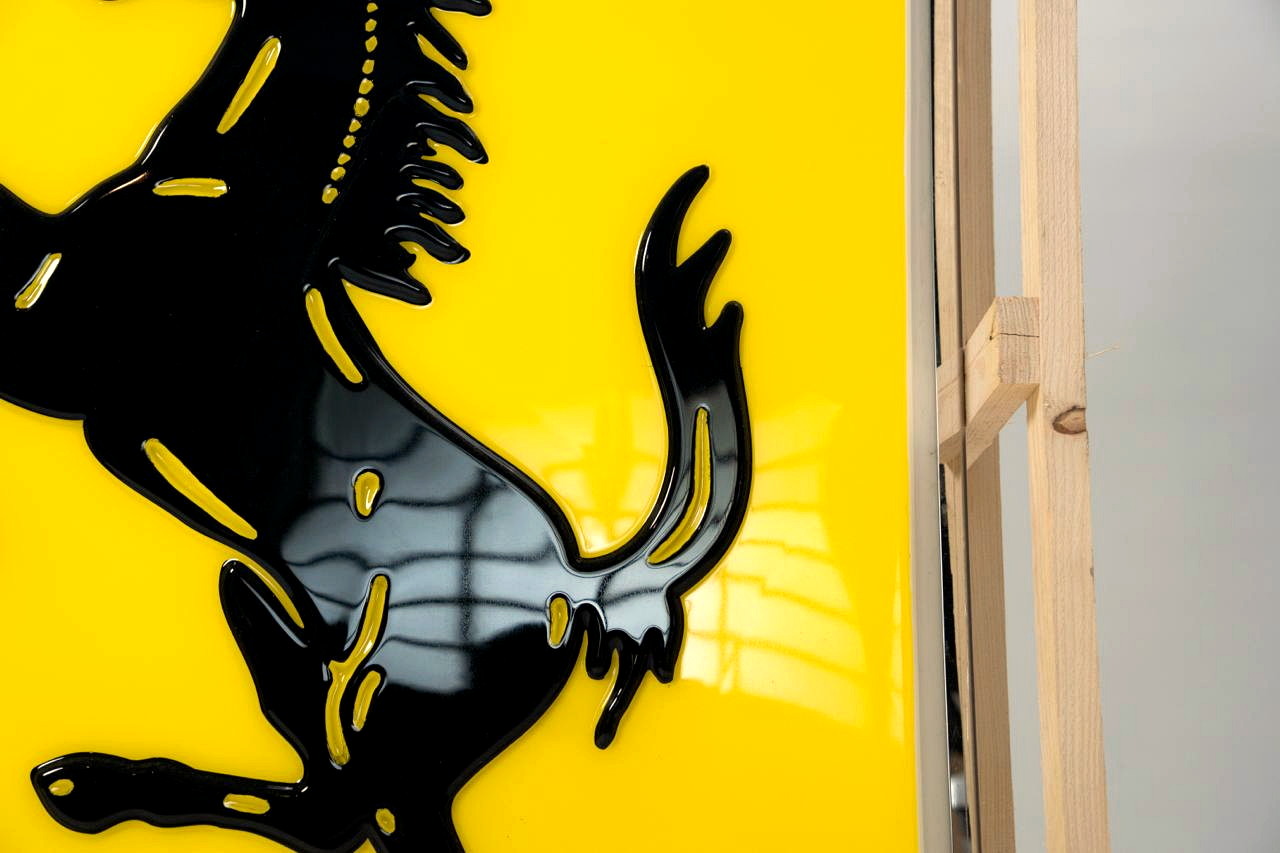 Double-Sided Embossed Ferrari Logo Sign — image 09