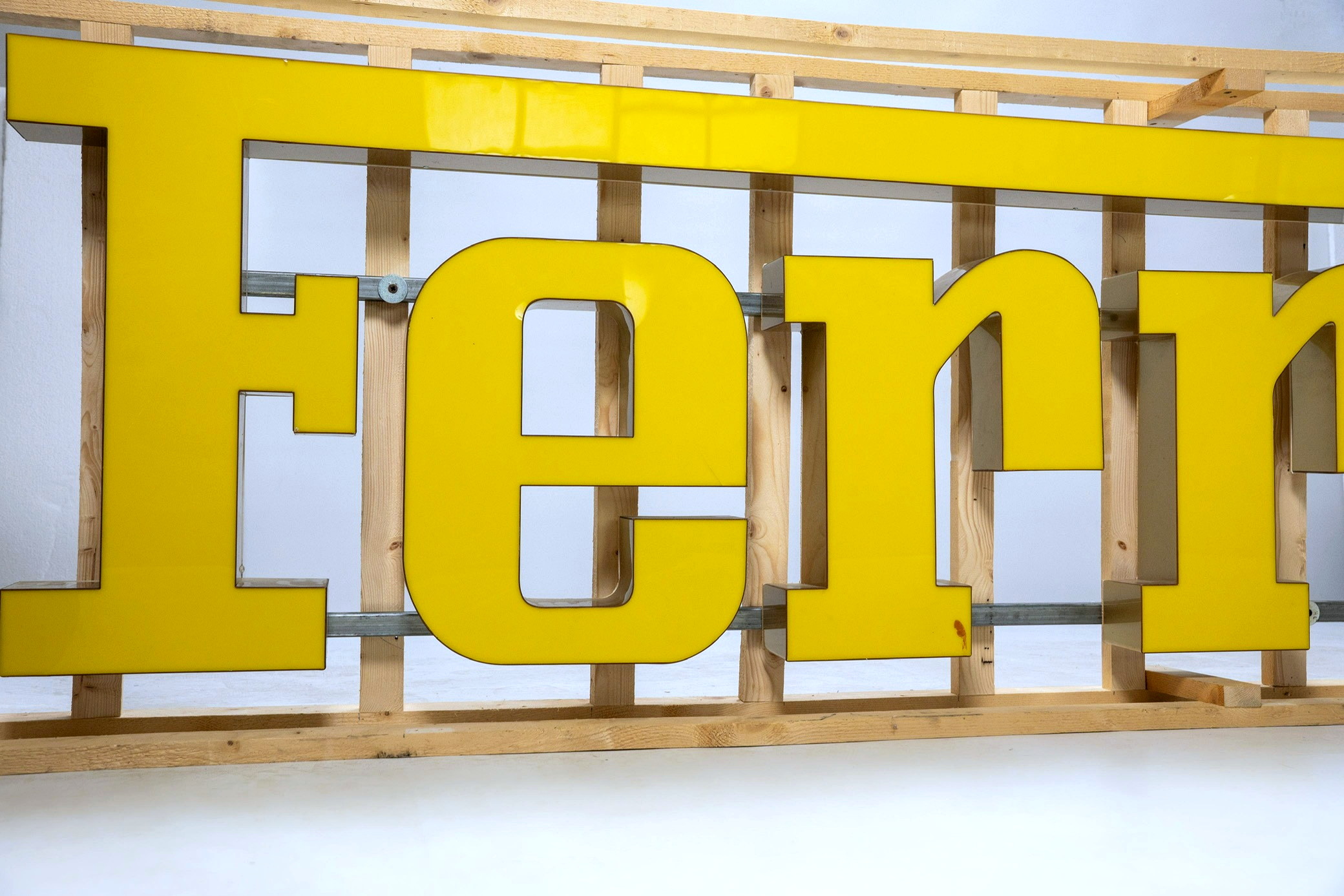 Gold & Yellow Ferrari Dealer Sign — image 01