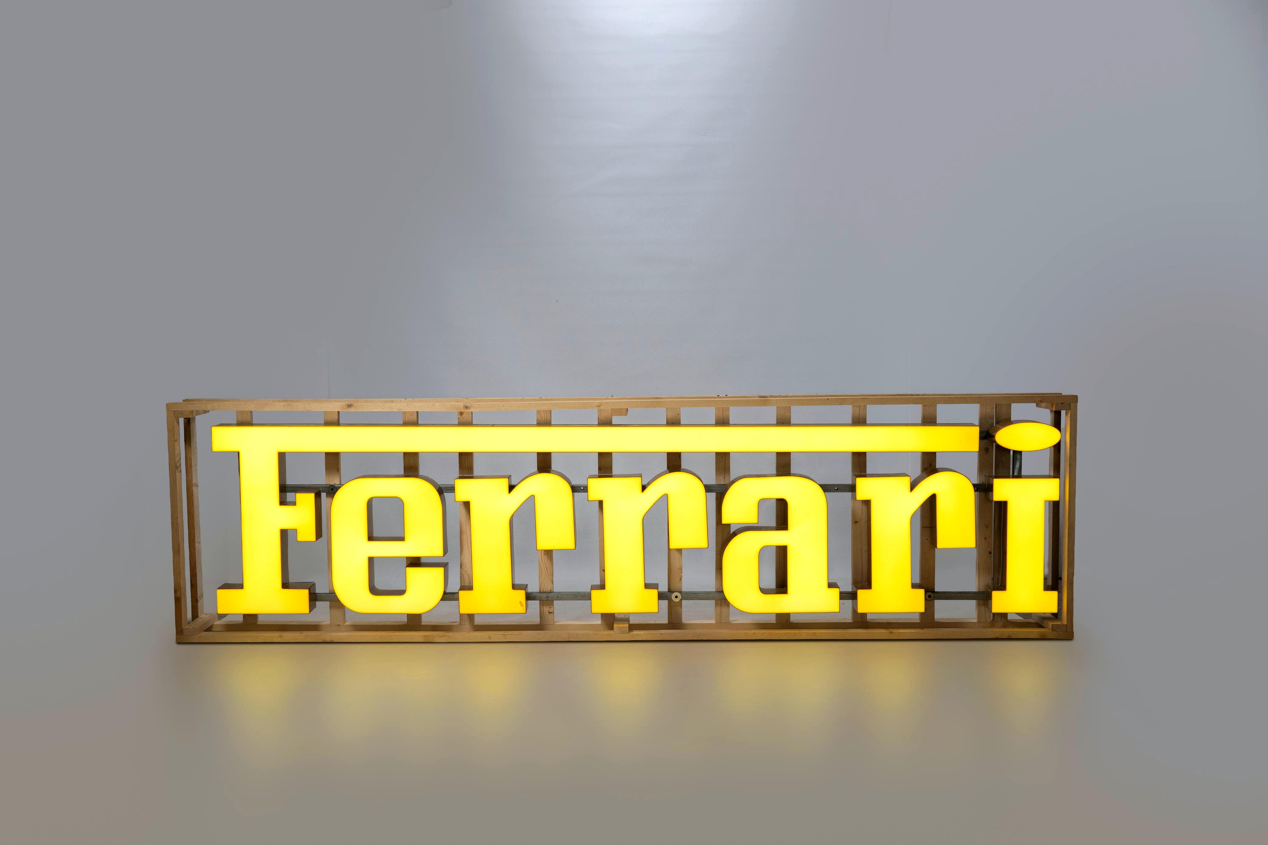 Gold & Yellow Ferrari Dealer Sign — image 06