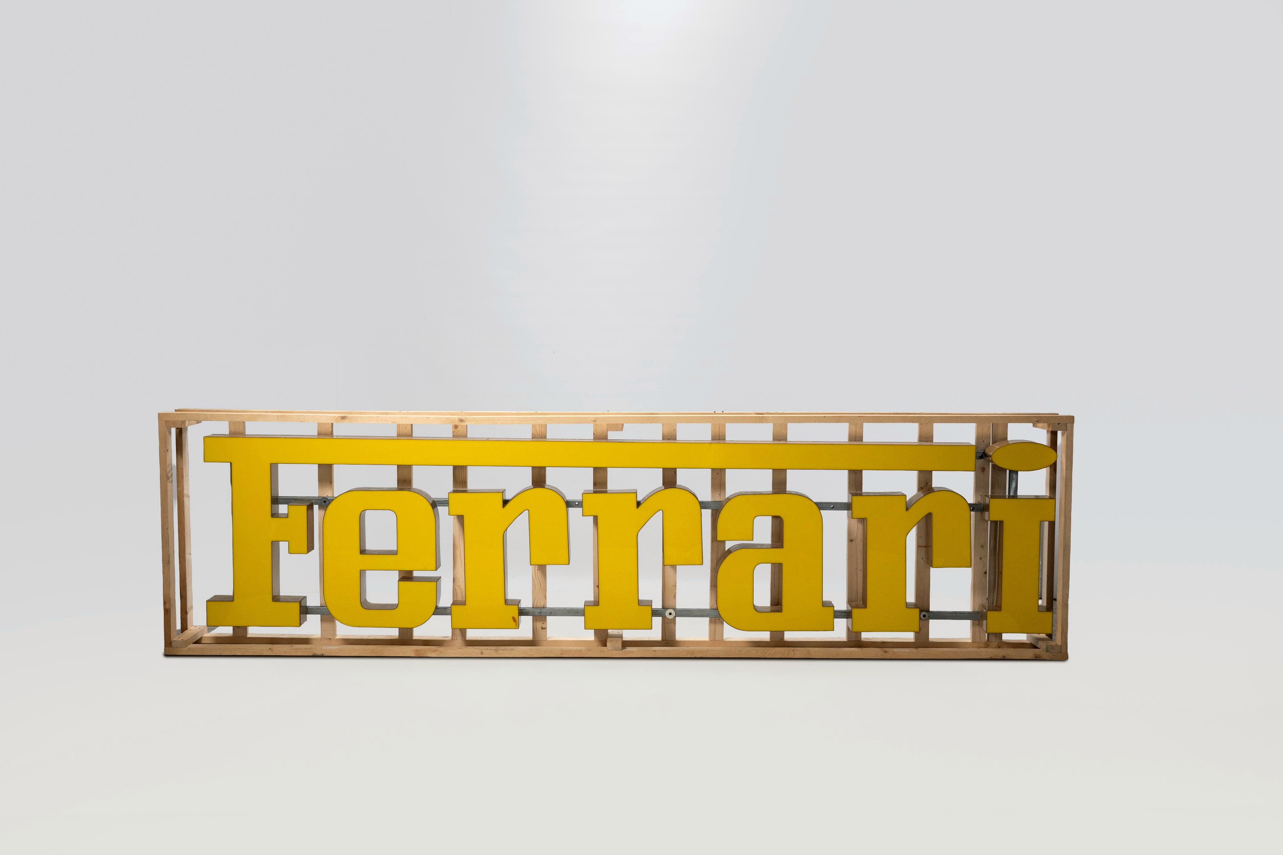 Gold & Yellow Ferrari Dealer Sign — image 07