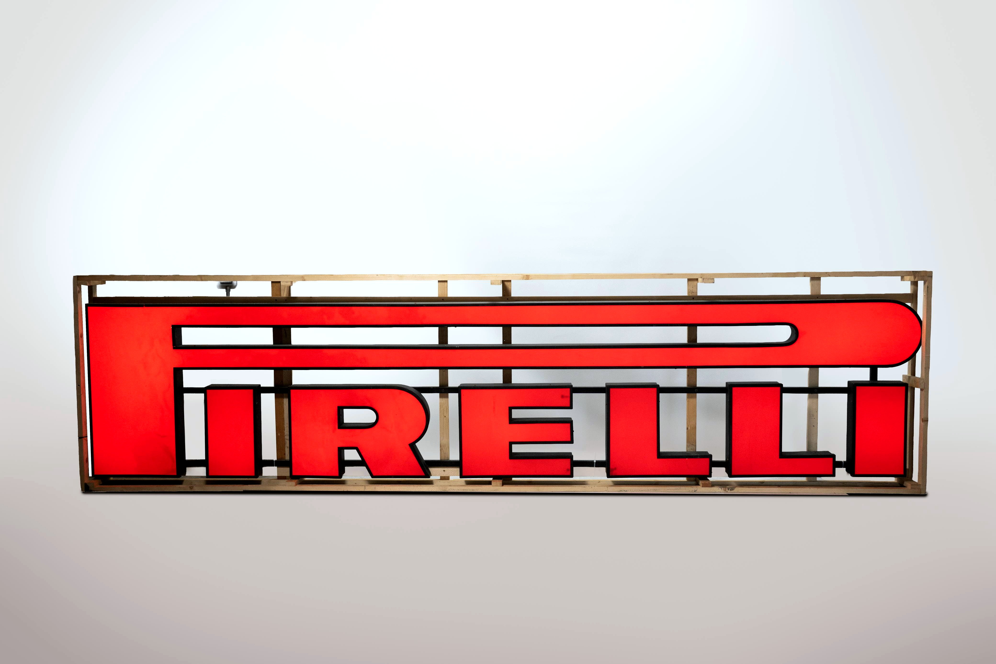 Large Vintage Pirelli Sign — Naples Tyre Dealer — image 02