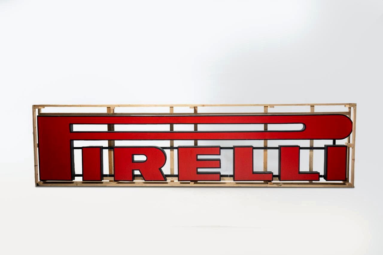 Large Vintage Pirelli Sign — Naples Tyre Dealer — image 06