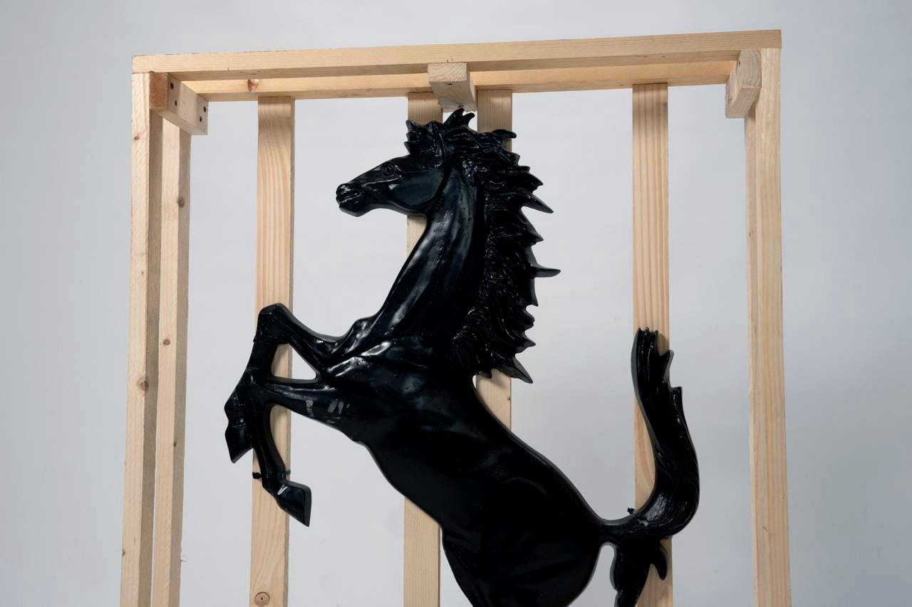 Vintage Aluminium Ferrari Prancing Horse — image 01