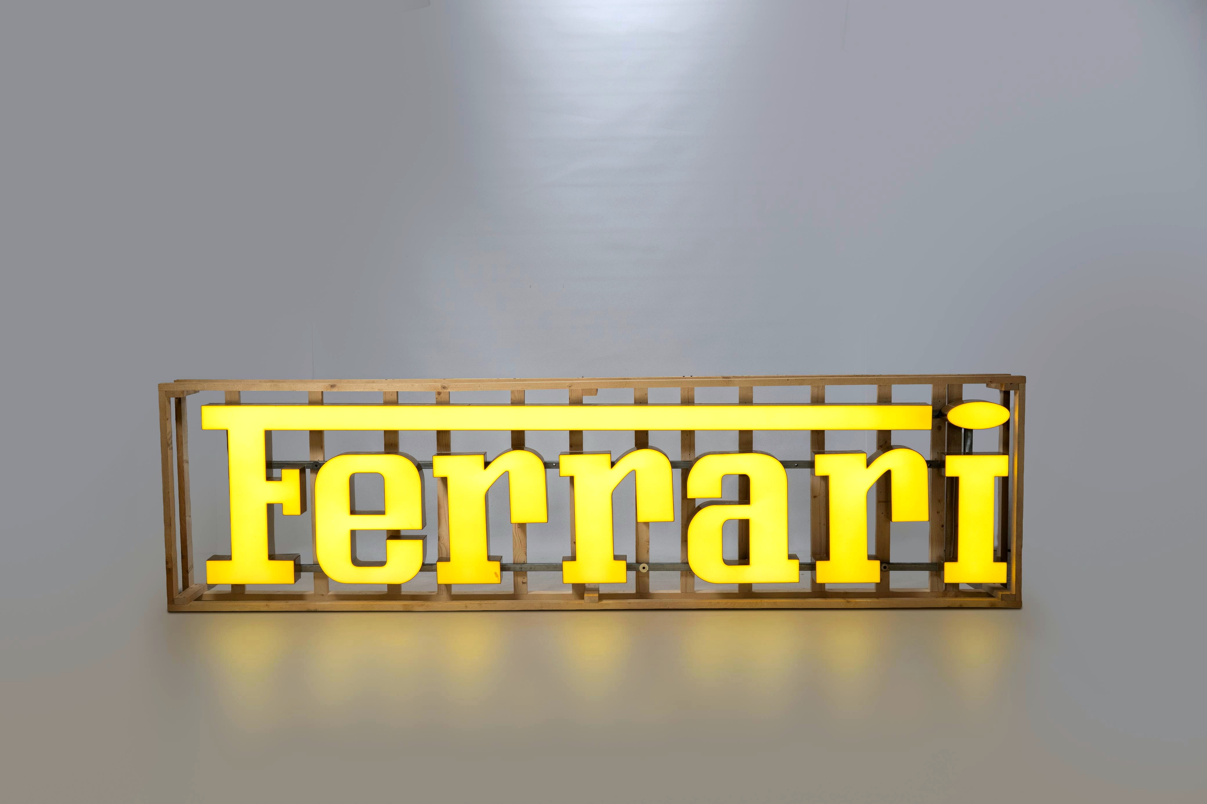 Vintage Ferrari Dealership Sign — Warehouse Storage — image 06