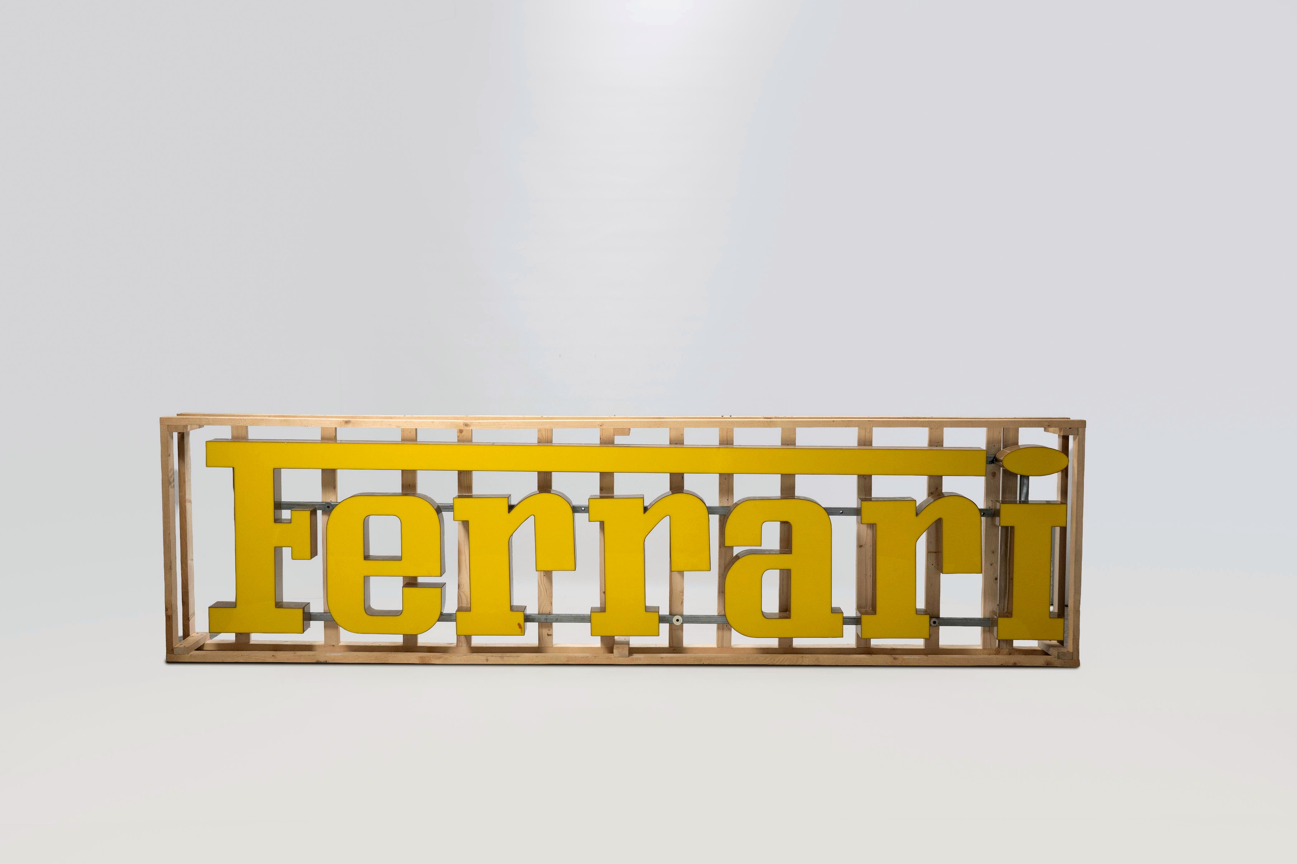 Vintage Ferrari Dealership Sign — Warehouse Storage — image 12